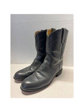 Justin Mens Gray Leather Western Cowboy Boots Style 3025Y Size 5 B